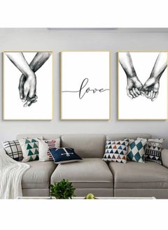 Buy Wall Art Canvas Painting, Abstract Prints Neutral Wall Art Decor, Simple Fashion Art Line Drawing Decor for Home Living Room Bedroom Office 40 x 50 CM, Unframed 3 Pcs in Saudi Arabia