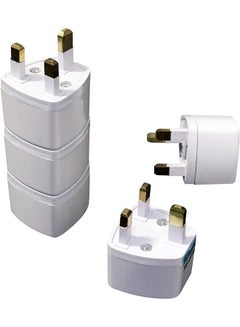 Buy Pack of 5 Pieces Universal travel Plug Adapter, AU, UK, EU to US AC Power Plugs Adapter, 3 Pin Travel Wall Plug Converter in UAE