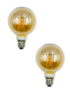 Buy LED Bulb Edison Vintage 8W Warm White 175X125 millimeter 2 pcs in UAE