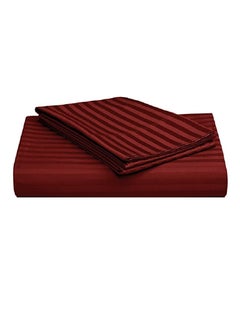 Buy Premium Quality Striped Bed Sheet Sets 100% Cotton 3 Piece Set Deep Pocket 200x200+20cm in UAE