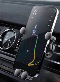 Buy Car Phone Holder, Black, Suitable for mobile phone navigation while driving in Saudi Arabia