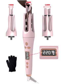 اشتري 3 IN 1 Automatic Curling Iron Rotating Curling Wand with Replaced 2 Sizes Barrel 25mm, 32mm, Double Voltage Hair Styling Curler, 8 Gears Fast Heating في الامارات