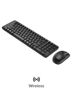 Buy MK220 Space-Saving Wireless Keyboard and Mouse Combo Black in UAE