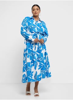 Buy Printed A Line Shirt Dress in UAE