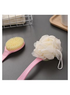 Buy 2in1 Loofah Shower Pouf Bath Sponge Back Scrubber Lufah Bath Shower - Puff Body Scrubber Exfoliator Sponge for Body Wash Shower for Women and Men (Assorted Color) in Egypt