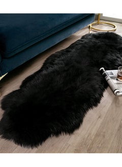 Buy 1 Pc Home Decor Rug Area Rug Mat for Home Living Area Rug Faux Fur Rug Fluffy Carpet Soft Faux Sheepskin Bedroom Floor Mat Black in UAE