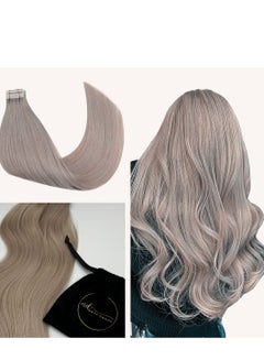 Buy Tape In Straight Natural Hair Extensions 24 Inches Weight 50 Grams in UAE