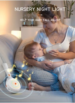 اشتري Portable White Noise Machine for Baby with Nursery Night Light and 12 Soothing Sounds USB Rechargeable Travel Baby Sound Machine for Baby Sleeping في السعودية