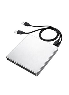 Buy USB 2.0 Slim External Optical Drive Silver in Saudi Arabia