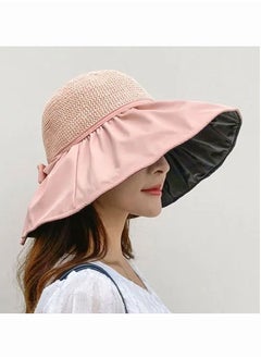 Buy Women Wide Brim Sun Hat Summer Beach Sun Hat Travel Foldable Brim Floppy Beach Hats for Women Outdoor UV Protection Mesh Beach Fishing Bucket Hat in Saudi Arabia