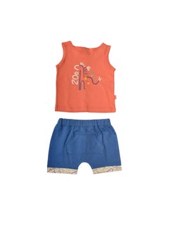 اشتري High Quality Cotton Blend and comfy  Baby Pajama Set "Sleeveless T-Shirt + Printed Short " في مصر