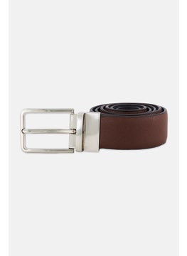 اشتري Men Leather Belt, Navy/Brown في الامارات