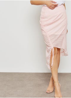 Buy Clip Dot Ruched Detail Skirt in Saudi Arabia