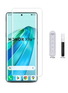 Buy Premium Curved Edges UV Full Glue Full Cover Tempered Glass Screen Protector For Honor X9a 5G 2023 Clear in UAE