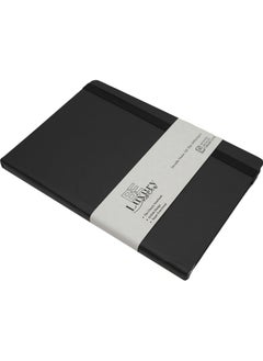 Buy Leather Notebook A5. cream paper. Soft Leather Black 15x21cm in Egypt