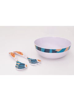 Buy Bright Designs Melamine Round Serving Bowl Set of 3   with fork and spoon AI in Egypt