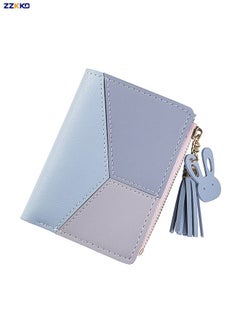 Buy New Ladies Folding Wallet Zipper Short Large Capacity Wallet Fashion Simple Color Matching Coin Purse in Saudi Arabia