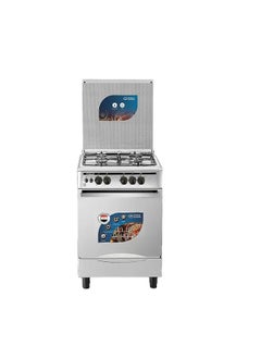 Buy General Supreme Gas Cooker, 4 burners 55*55 cm, full safety, Steel, Egypt, GS5555FNGS in Saudi Arabia