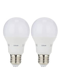 Buy 2-Piece 8.5W Screw Base E27 LED Bulb Warm White in UAE