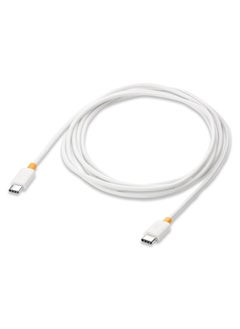 Buy cable usb type c to c Data Transmit And Fast Charge Cable compatible with Iphone 15 pro max , Samsung galaxy a52,72  S24Ultra, S23  1 Meter - white in Egypt