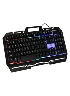 اشتري XO X-20 USB keyboard with RGB LED lighting for computer gaming في مصر