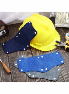 اشتري 12 Helmet Sweat Belts, Helmet Sports Belts, Cotton Hard Hat Sweat Belts, Washable Terry Reusable Helmet Sweat Belts, With Padded (Dark Blue, Light Blue, Gray) في السعودية