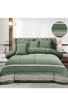 Buy Winter Double Bedspread Quilt Set Made of Soft Velvet and Luxurious Fur, Size 230*250 cm in Saudi Arabia