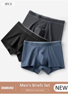 اشتري 3 Pack Men's Briefs Set Men's Cotton Boxers Short Briefs Underwear Breathable and Soft Underpants with High Elastic Waistband في السعودية