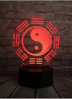 اشتري 3D LED illusion lamp Lamp Chinese Style Bagua Eight Ciagrams Multicolor Multicolor Night Light Atmosphere s Home tive في الامارات