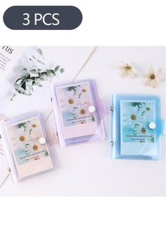 Buy 3-Piece 3-Inch Mini Photo Albums, Clear Sequin Portable Photo Card Holder, Cameras Film Accessories with 36 Pockets Photo Card in Saudi Arabia