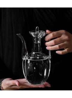 Buy Heat Resistant Borosilicate Song Dynasty Arabic Style Glass Teapot for Tea, Coffee, Juice And For Everyday Use, 600ML in UAE