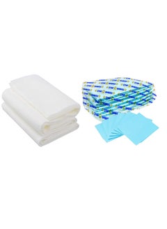 اشتري Combo Pack Diposable Changing Mat 6Pcs With Disposable Towel Pack Of 3 Blue في الامارات