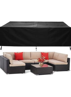 Buy Waterproof Outdoor Furniture Cover 137" L x 102" W x 35" H , Premium Quality Patio Furniture Covers Dust Proof Anti-UV Heavy Duty Durable Sofa Sectional Table & Chair Cover Large in Saudi Arabia