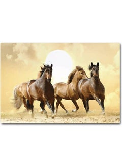 اشتري Horses Printed Wall Art Multicolour 40x60cm في الامارات