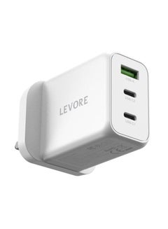 Buy Dual Type C Port 65W With USB Port 30W Wall Charger in Saudi Arabia