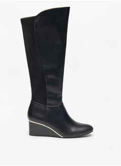 اشتري Womens Solid High Shaft Boots with Zip Closure في السعودية