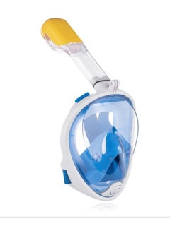 Buy Panoramic Full Face Snorkel Mask Full Dry Silicone Swimming Goggles Diving Set 670g in Saudi Arabia