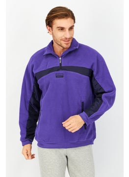 Buy Men Sportswear Fit Training Sweatshirt, Purple in UAE