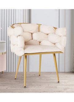 Buy Luxury Bubble Accent Chair,Modern Velvet Armchair with Gold Legs,Upholstered Handmade Lounge Chair,Elegant Comfy Single Vanity Chair for Living Room, Bedroom,Office in UAE