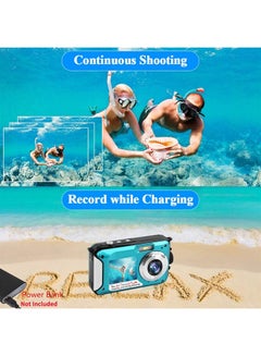 اشتري Waterproof Digital Camera Underwater Camera Full HD 2.7K 48 MP Video Recorder Selfie Dual Screens 16X Digital Zoom Flashlight Waterproof Camera for Snorkeling (DV806)… في الامارات