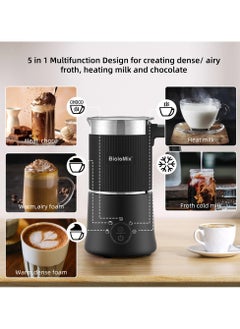 Buy BioloMix Detachable Milk Frother and Steamer,5-in-1 Automatic Hot/Cold Foam and Hot Chocolate Maker,Dishwasher Safe in UAE