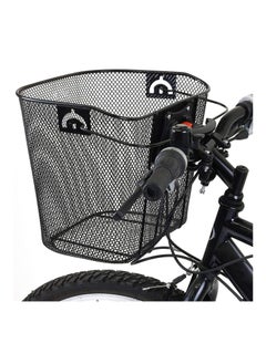 اشتري Bike Front Carrier Basket Pet Carrier Quick Release Basket designed Metal Mesh Basket for Front of Bicycle في الامارات