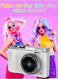 Buy 4K Digital Camera 64 Megapixels Children Camcorder With Anti-Shake Flash Light 16x Zoom Compact Cameras For Beginner Photography in Saudi Arabia