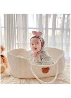 اشتري Baby Sleeping Basket, Multifunctional Easy Use Baby Sleeping Bed for Outdoors for Home, Portable Outing Woven Basket for Baby Boys and Girls في السعودية