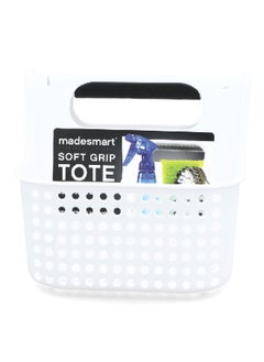 Buy Small Soft Grip Kitchen Sponge Tote with Drainage Holes White 4.93 x 16.54 x 8.66 cm 95-29332-06 in Saudi Arabia