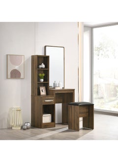 اشتري Kulltorp 2-Piece Plus Dresser With Mirror And Stool Set 79.5 x 163 x 39.5 cm في الامارات