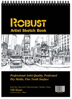 اشتري كتاب رسم قوي من سلسلة 400 (9 × 12 بوصة)، لوحة رسم 100 ورقة، دفتر رسم 180 جرامًا للمتر المربع، ورق فني للوسائط الجافة والرطبة، كتاب رسم للأطفال، ورق رسم فني حلزوني، كتاب فني خالٍ من الأحماض في السعودية