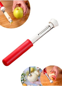 Buy Telescopic Fruit Core Peeling Machine Multifunctional Stainless Steel Apple Pear Vegetable 2-1 Peeling Machine Home Kitchen Tool (Red) in Saudi Arabia