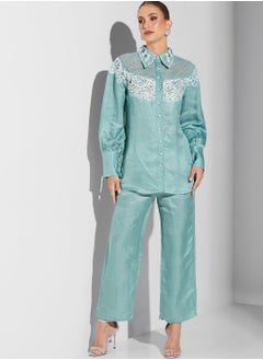 Buy Button Detail Tunic and Pants Set in Saudi Arabia