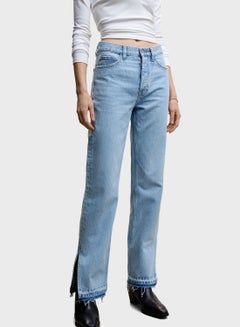Buy High Waist Slit Jeans in UAE